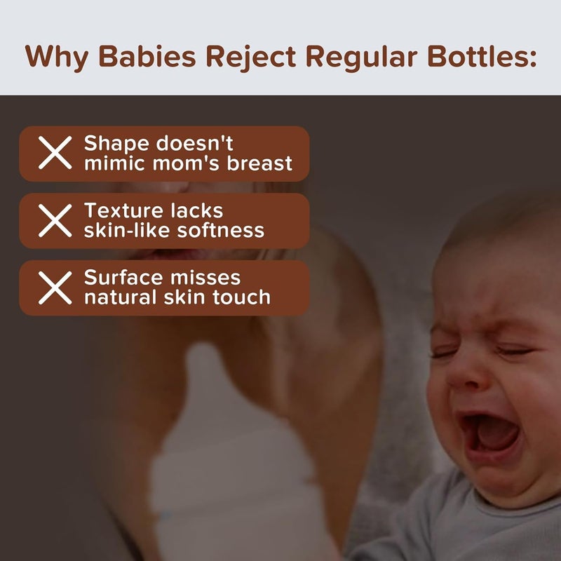 thyseed PPSU Natural Breast-Like Bottle with Nipple(3-7 Months),10oz，1pack - Image 2
